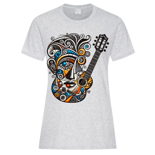 CR Designs Abstract Guitar - ATC EVERYDAY COTTON Ladies' TEE Thumbnail