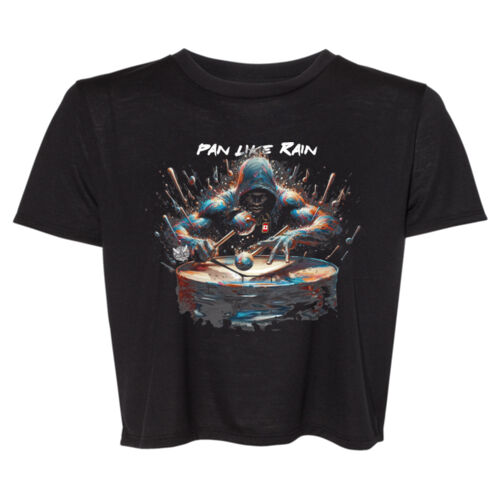 CR Designs Pan Like Rain - Bella + Canvas Ladies' Flowy Cropped T-Shirt Thumbnail