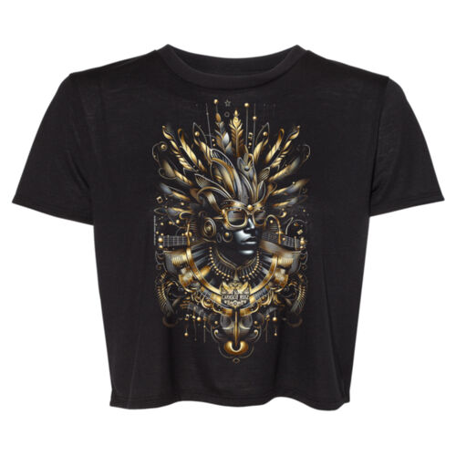 CR Designs Masquerader - Bella + Canvas Ladies' Flowy Cropped T-Shirt Thumbnail