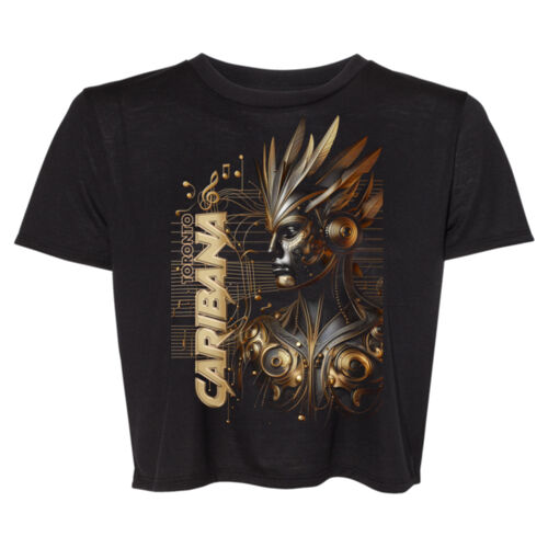 CR Designs Toronto Caribana - Bella + Canvas Ladies' Flowy Cropped T-Shirt Thumbnail