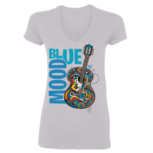 CR Designs Blue Mood - Gildan Softstyle® Women’s V-Neck T-Shirt Thumbnail
