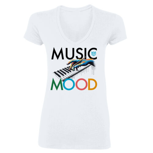 CR Designs Music Mood - Gildan Softstyle® Women’s V-Neck T-Shirt Thumbnail