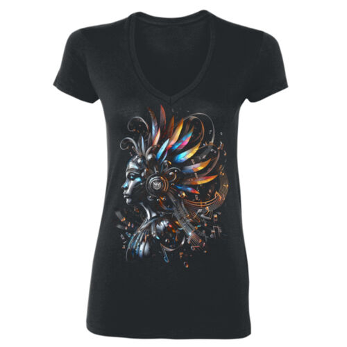 CR Designs Music Masquerader - Gildan Softstyle® Women’s V-Neck T-Shirt Thumbnail