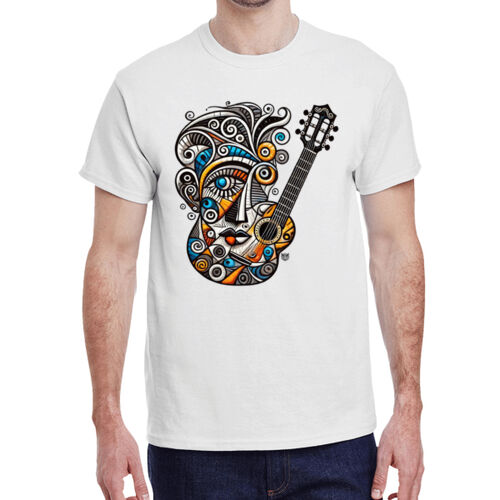CR Designs Abstract Guitar - TT Unisex Ring Spun Combed Cotton T-Shirt Thumbnail