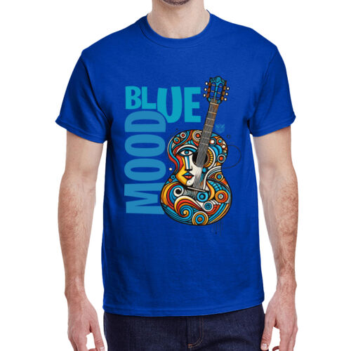 CR Designs Blue Mood - TT Unisex Ring Spun Combed Cotton T-Shirt Thumbnail