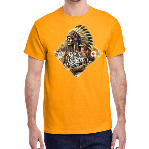 CR Designs Born Survivor - TT Unisex Ring Spun Combed Cotton T-Shirt Thumbnail