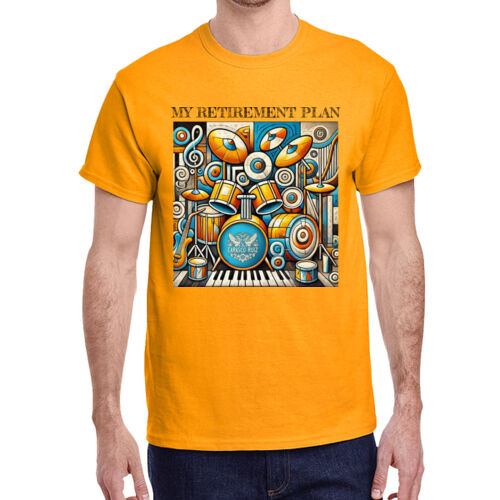 CR Designs Retirement Plan Drums - TT Unisex Ring Spun Combed Cotton T-Shirt Thumbnail