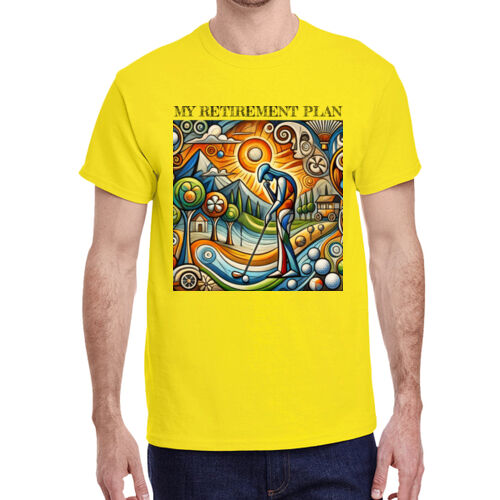 CR Designs Retirement Plan Golf - TT Unisex Ring Spun Combed Cotton T-Shirt Thumbnail