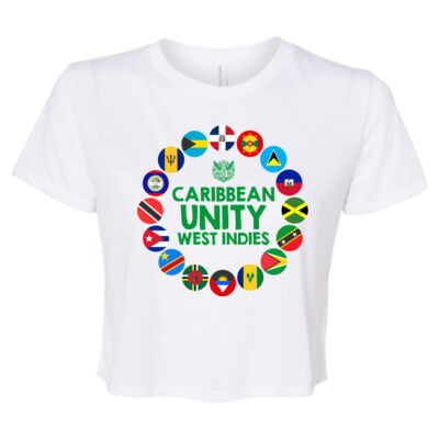 Caribbean Unity - Bella + Canvas Ladies' Flowy Cropped T-Shirt Thumbnail