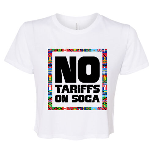 No Tariffs - Bella + Canvas Ladies' Flowy Cropped T-Shirt Thumbnail